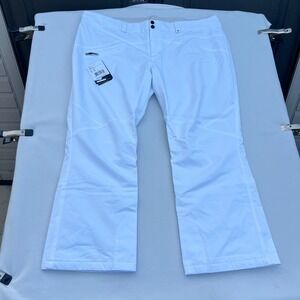 Obermeyer Malta Ski Pants Women's Size 22 Short White Insulated‎ Waterproof